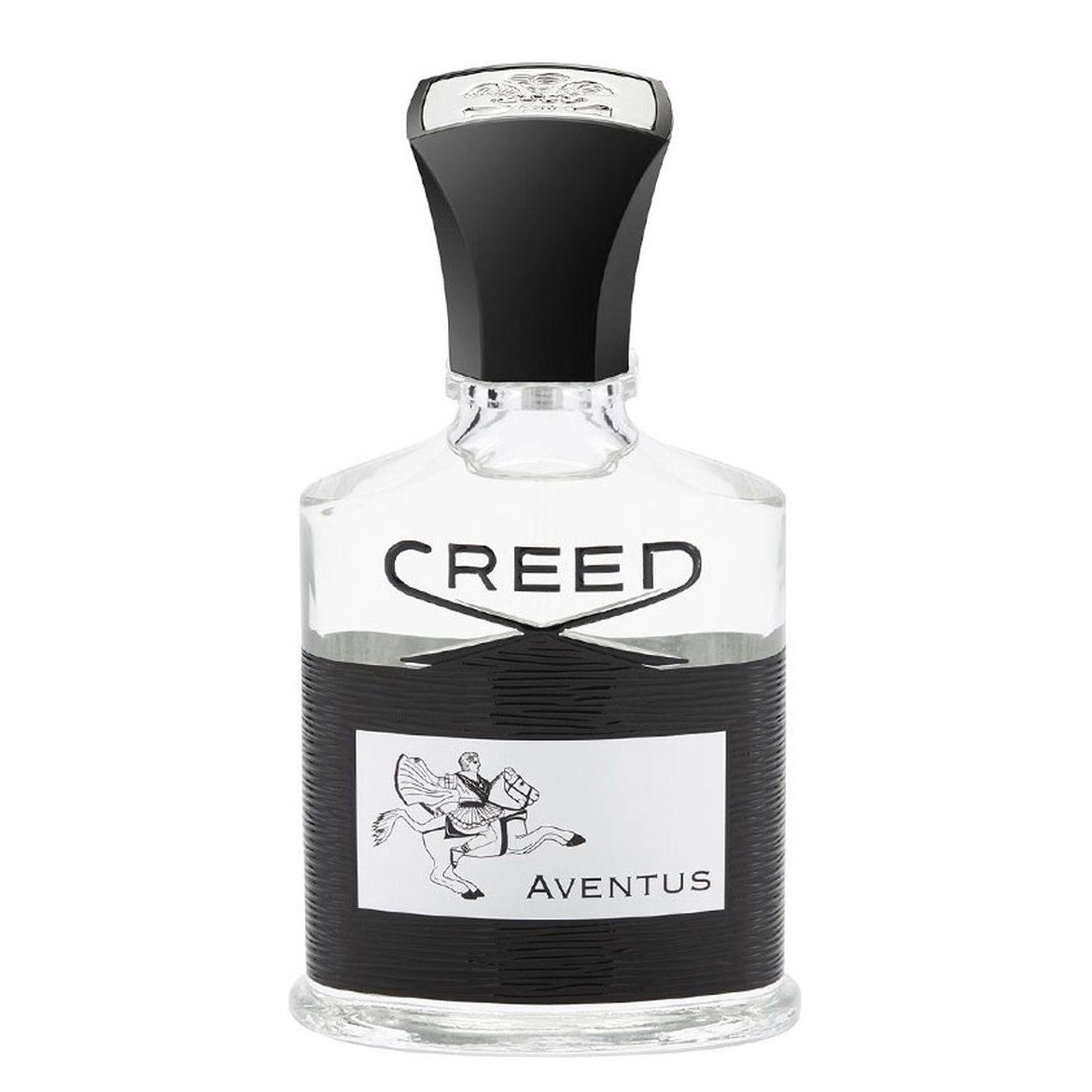Creed Aventus perfume bottle on a white background